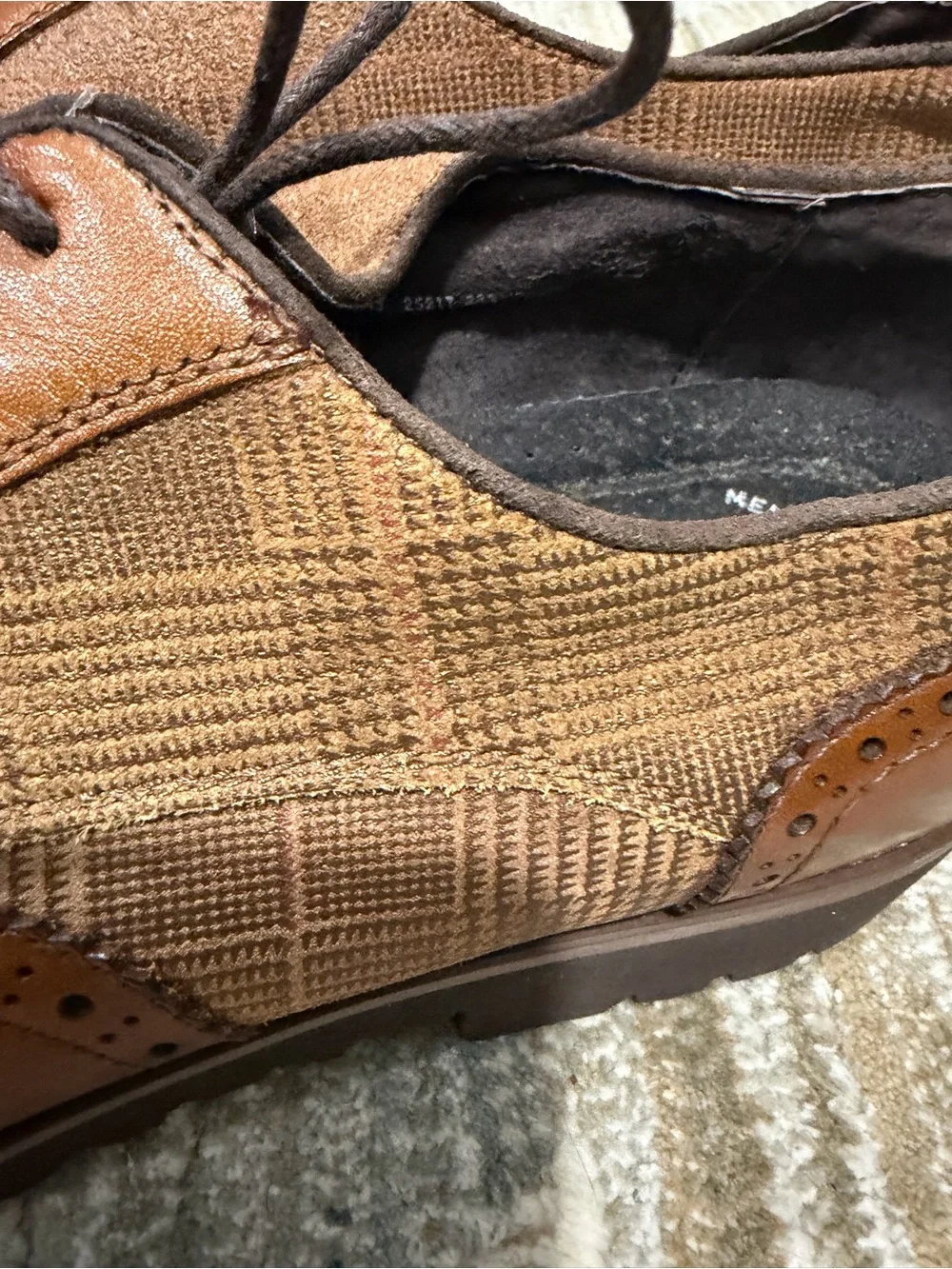 Stacy Adams Two-Tone Brown Wingtip Oxfords